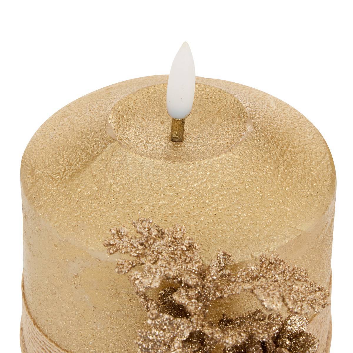 Feeric Christmas - Bougie LED Lupa doré H. 15 cm - Feeric Lights & Christmas - Image 2