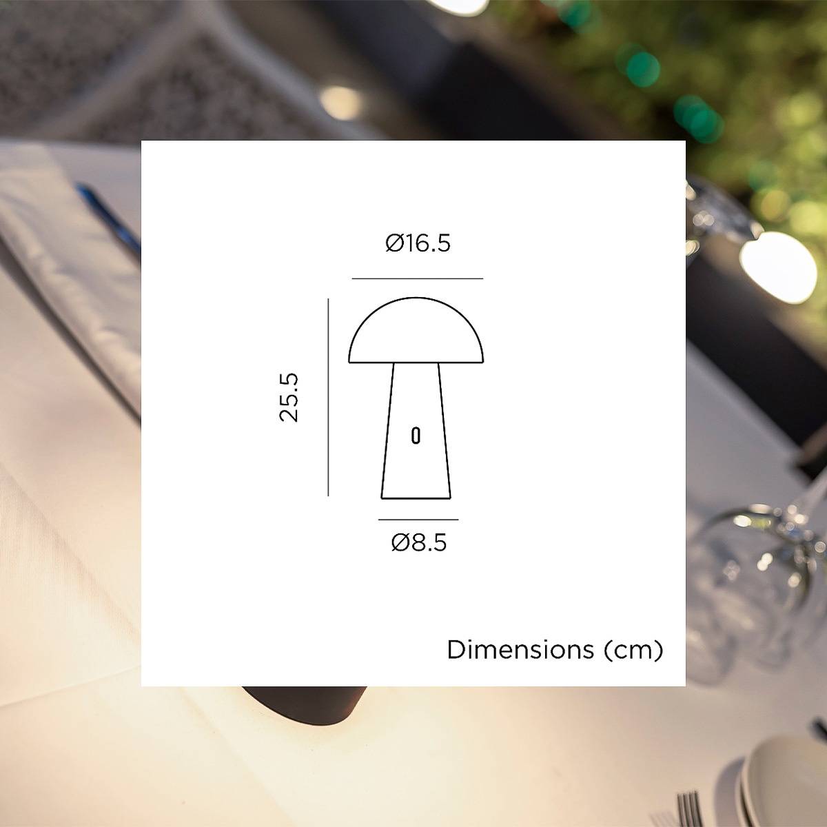Lampe de jardin sur batterie Shitake - Imagen 5
