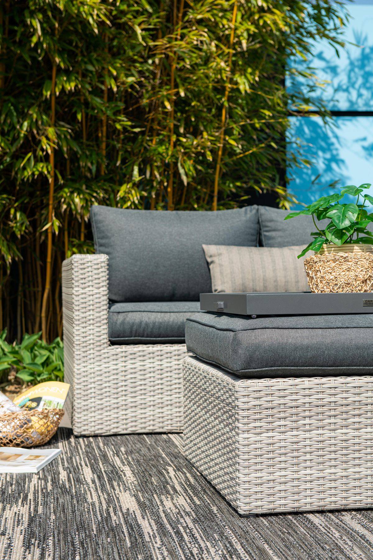 Garden Impressions - Salon de jardin Orangebird 4pc gris ancien /noir reflex - Imagen 4