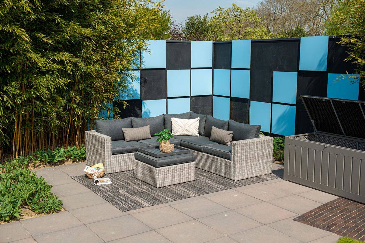 Garden Impressions - Salon de jardin Orangebird 4pc gris ancien /noir reflex - Imagen 3