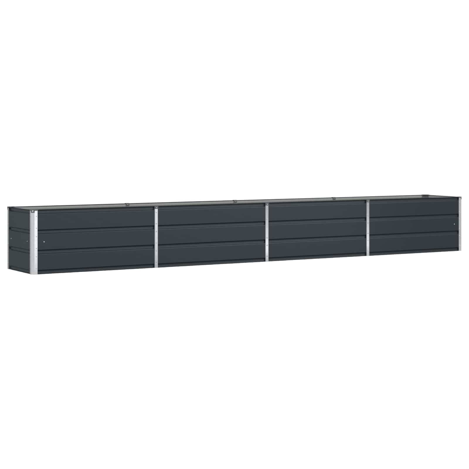 Helloshop26 - Jardinière design moderne jardin terrasse 480 x 50 x 45 cm en acier galvanisé anthracite - Image 1