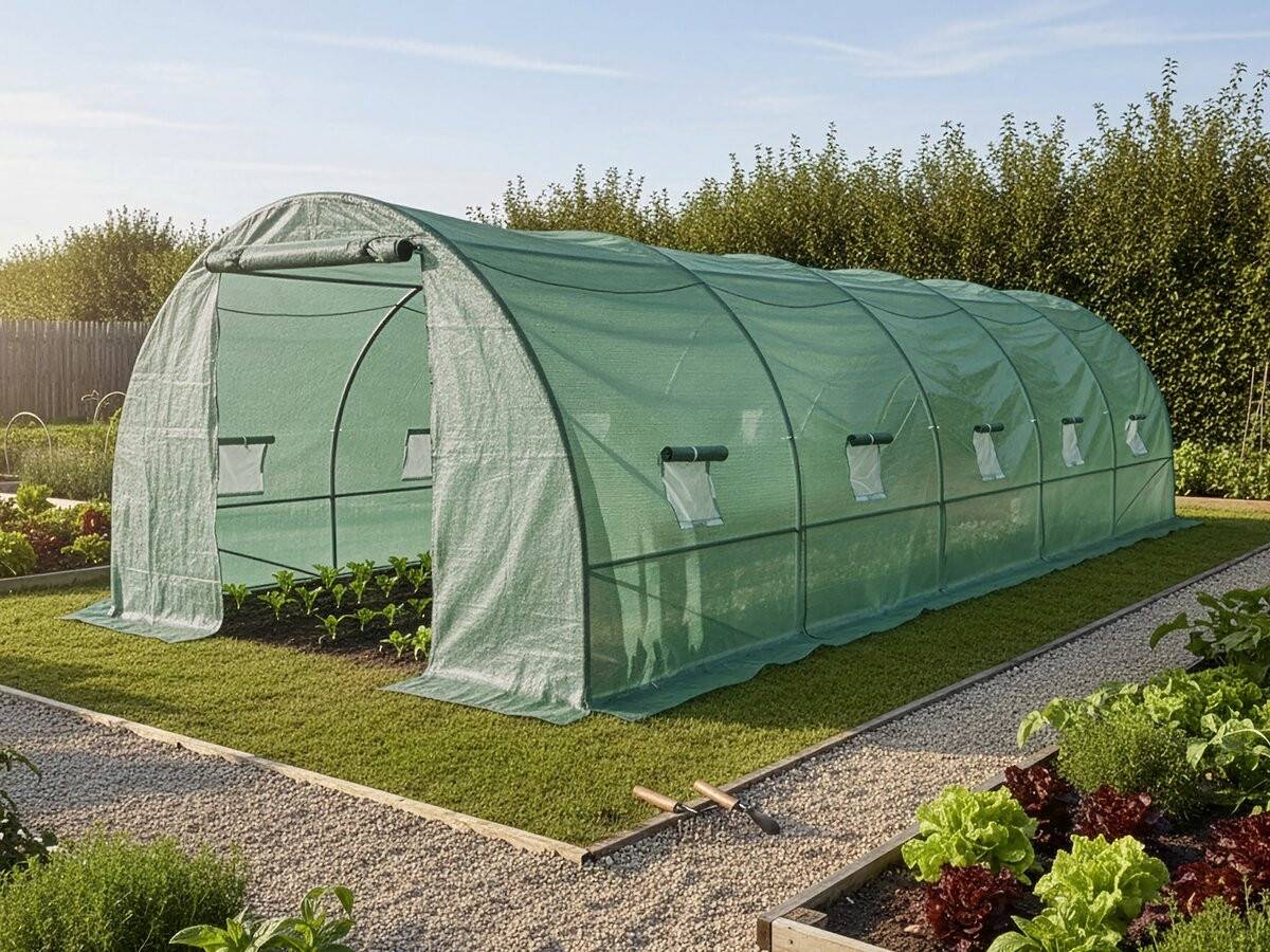Habitat Et Jardin - Serre Tunelle De Jardin 8 X 3 M "lys" - 24 M² - 140g - Vert -habitat Et Jardin - Image 2
