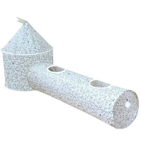Tunnel de jeu pliable pour chat, avec balle incluse, pour intérieur et extérieur, robuste Lytech - Image 1