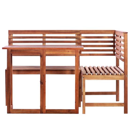 Vidaxl - Mobilier de bistro 2 pcs Bois d'acacia massif vidaXL 44038 - Imagen 2