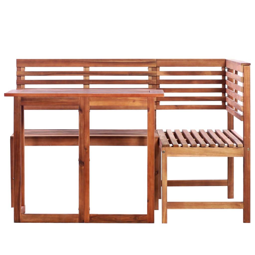 Vidaxl - Mobilier de bistro 2 pcs Bois d'acacia massif vidaXL 44038 - Imagen 2