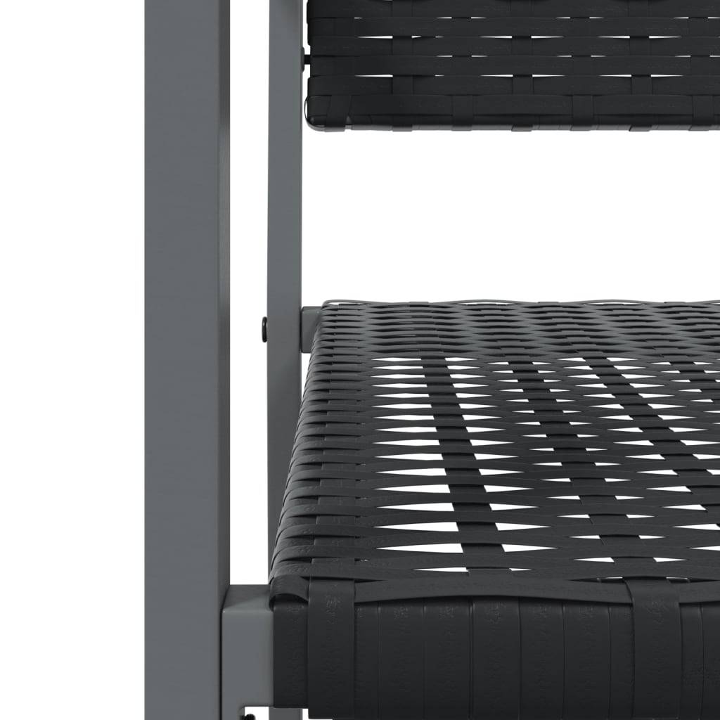 Lot de 6 Chaises de jardin - Chaises d'extérieur - Fauteuils de jardin noir 54x62,5x89 cm résine tressée - Image 7
