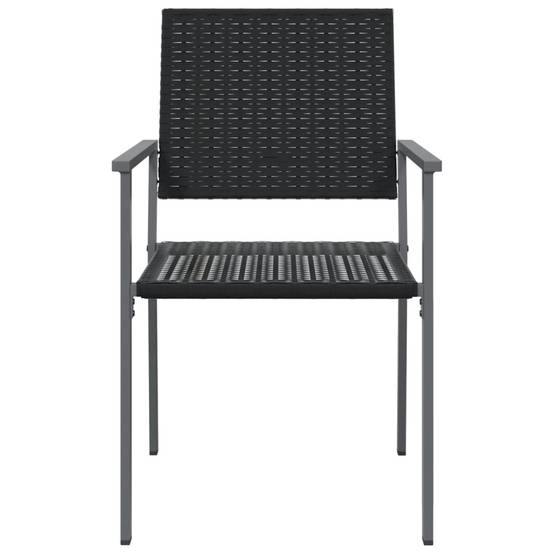 Lot de 6 Chaises de jardin - Chaises d'extérieur - Fauteuils de jardin noir 54x62,5x89 cm résine tressée - Image 4
