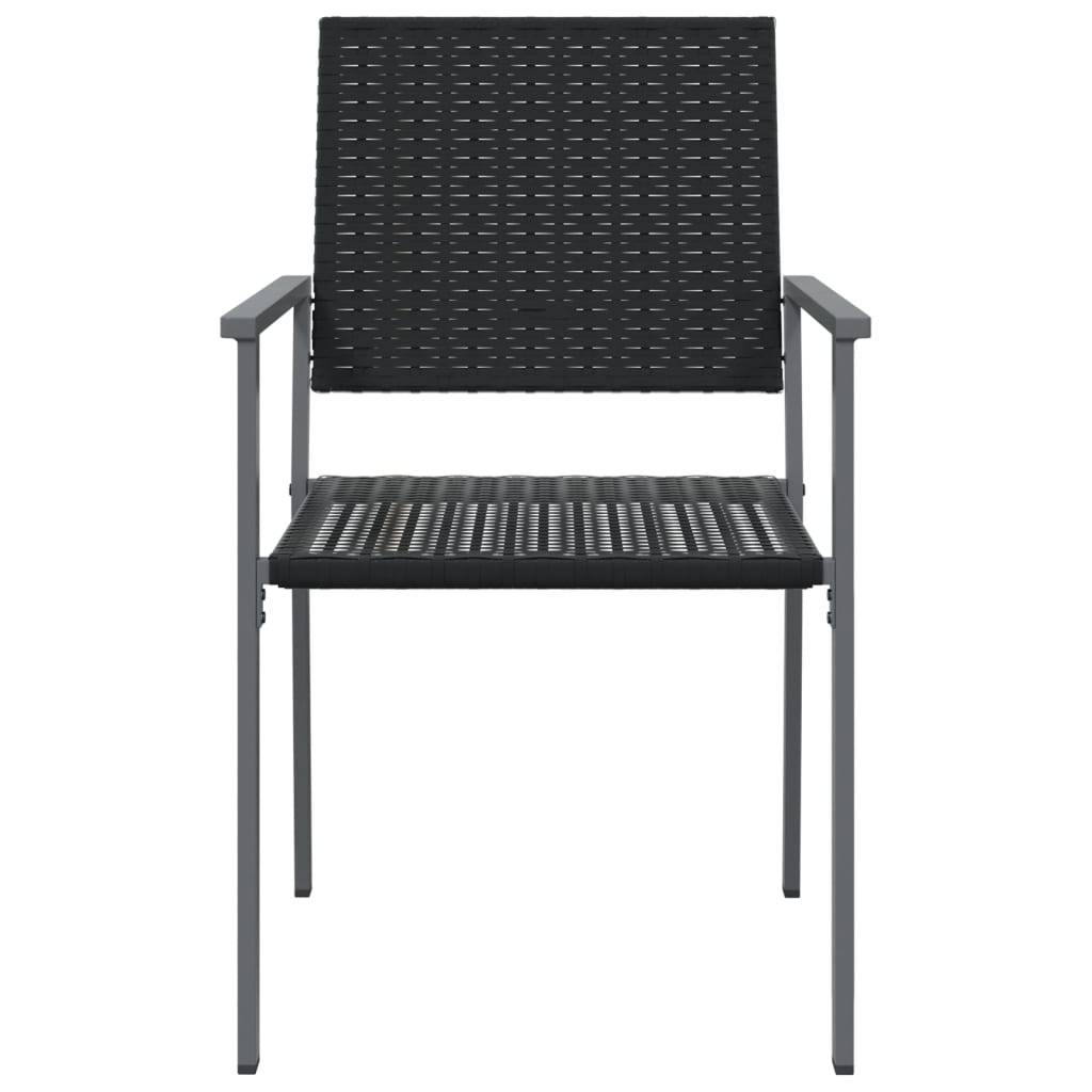 Lot de 6 Chaises de jardin - Chaises d'extérieur - Fauteuils de jardin noir 54x62,5x89 cm résine tressée - Image 4