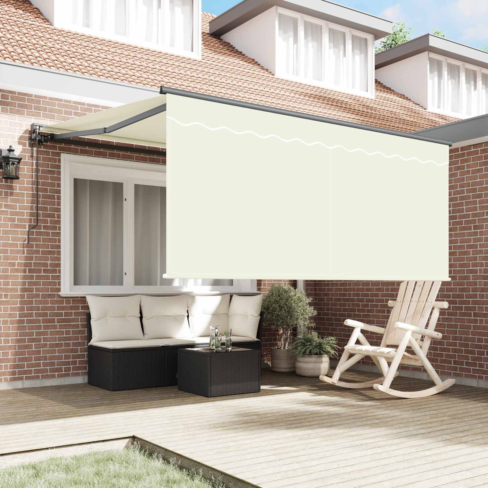 PANGIVO - Auvent Rétractable Crème 350 x 250 x 165 cm Polyester et Aluminium, 3330210 - PANGIVO - Image 3