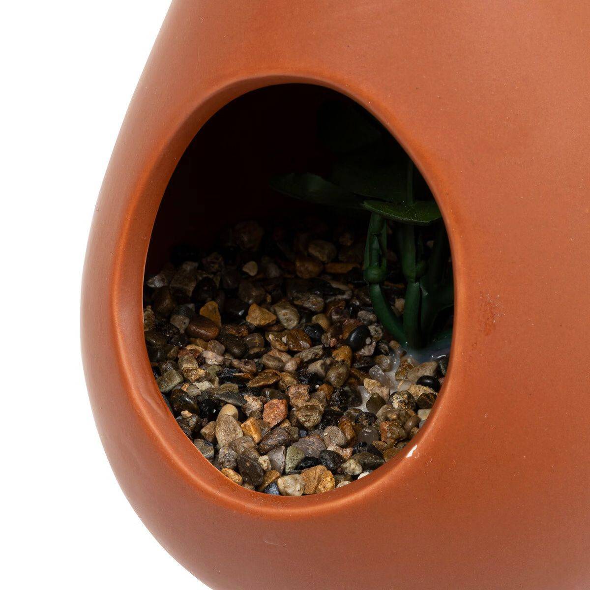 Plante artificielle suspendue dans un pot en céramique Terracotta H 60 cm - Image 3