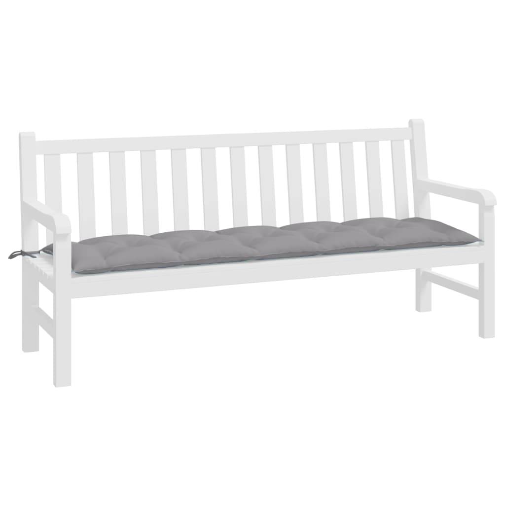 Coussin de banc de jardin gris 180x50x7 cm tissu oxford P120 - Image 3