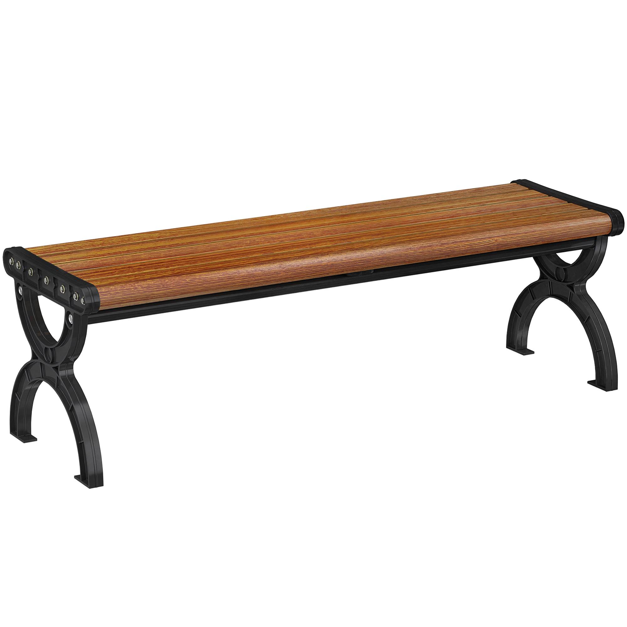 Banc de jardin 2 places métal et fibre verre espaces publics sans dossier 124cm - ComfortXL Outdoor Living - Image 2