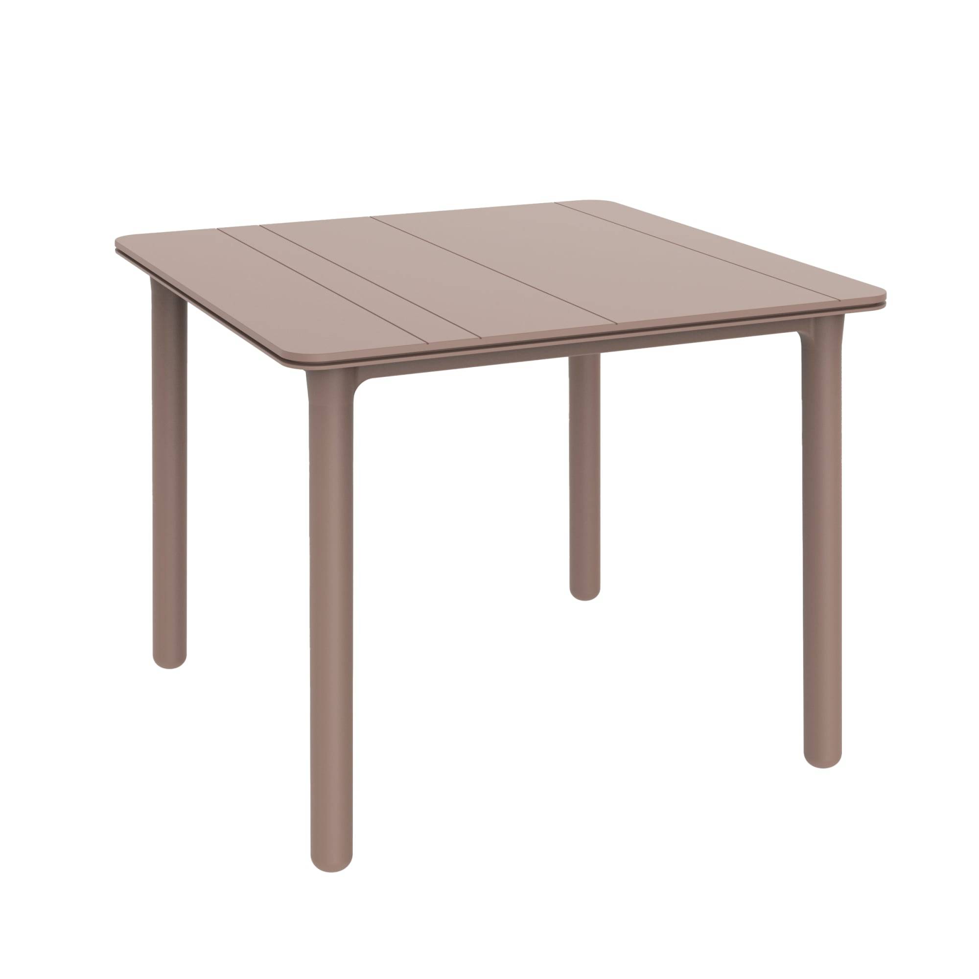 Table carrée 90x90 Noa garbar plastique marron - Image 1