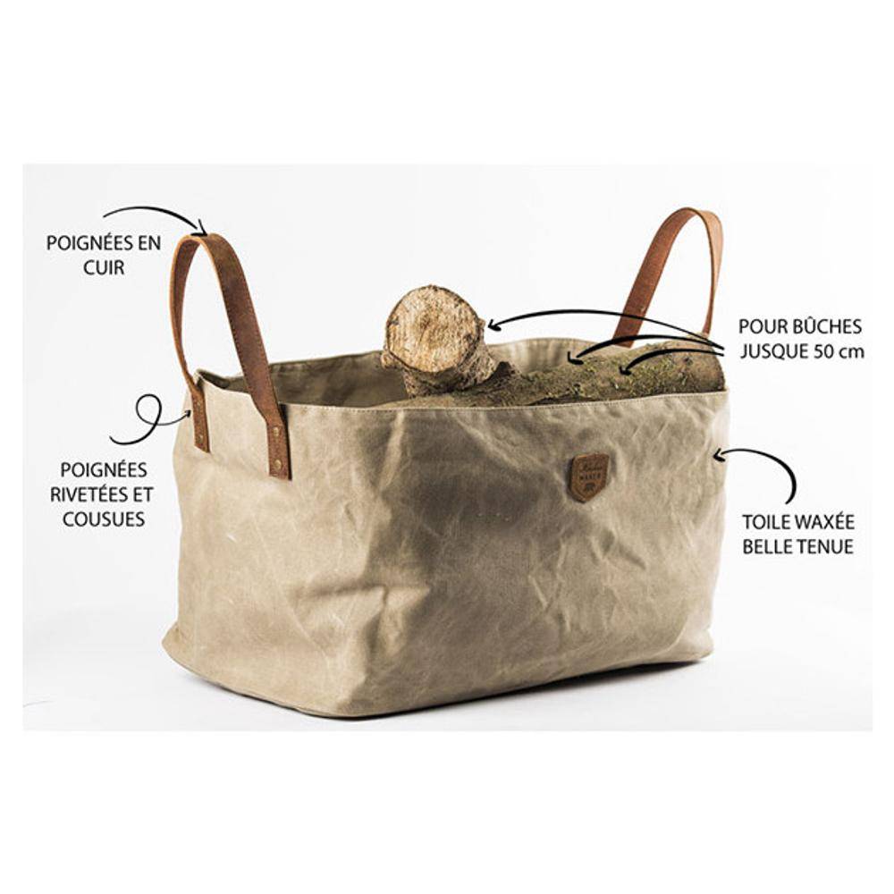 Sac à bûches Alaskan Firewood Beige - Imagen 2