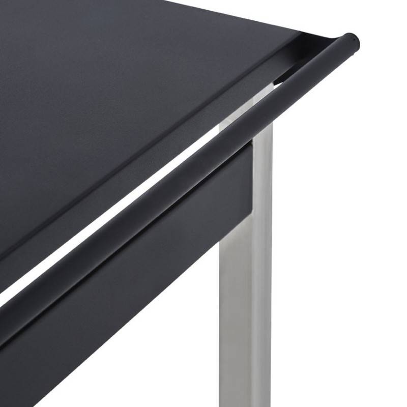 Brasero - Chariot Plancha BRASERO - Aliza - Support Plancha - 2 niveaux de rangements - 96 x 56 cm - Noir et Gris - Imagen 3