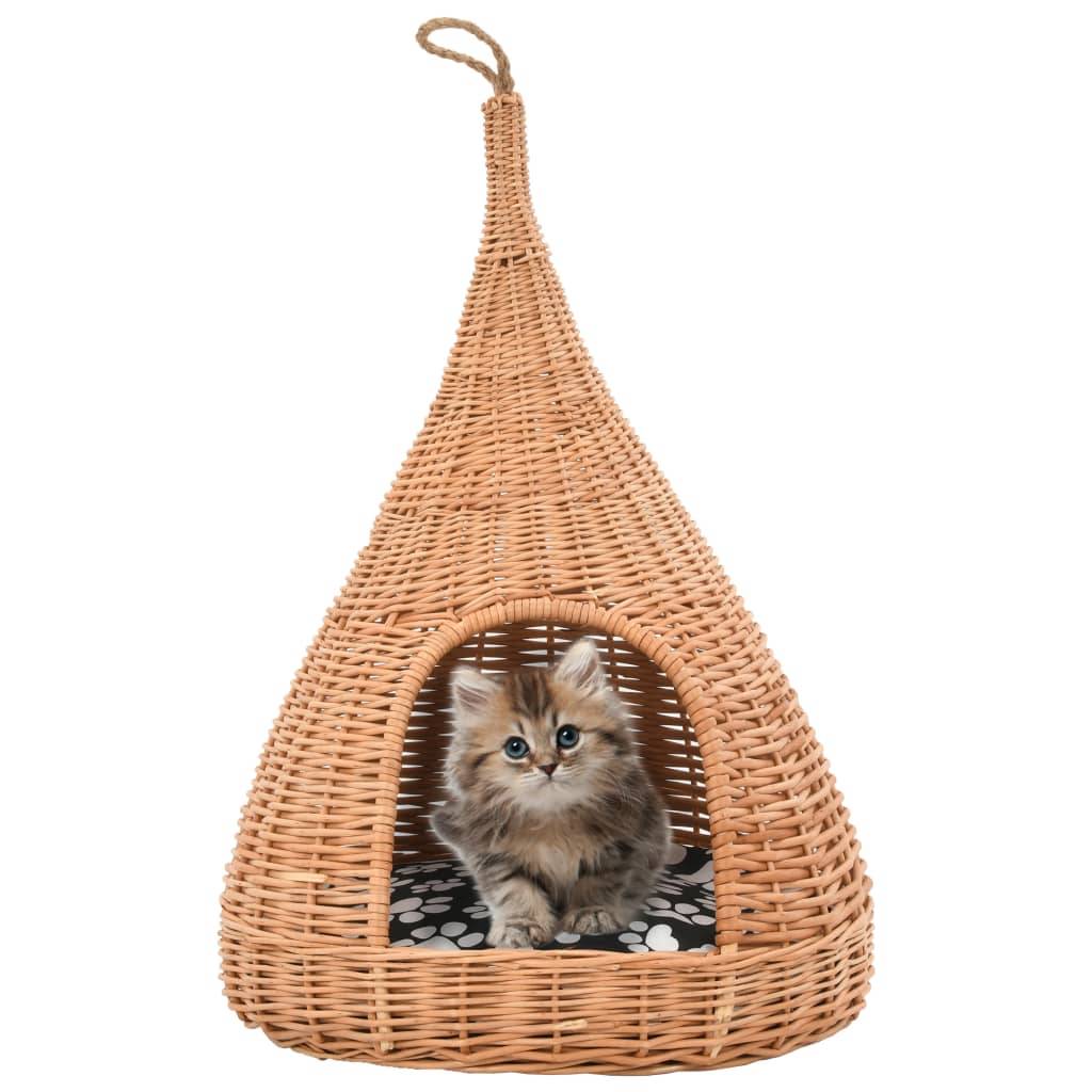 Vidaxl - Panier pour chats avec coussin 40x60 cm Saule naturel vidaXL 170777 - Imagen 1