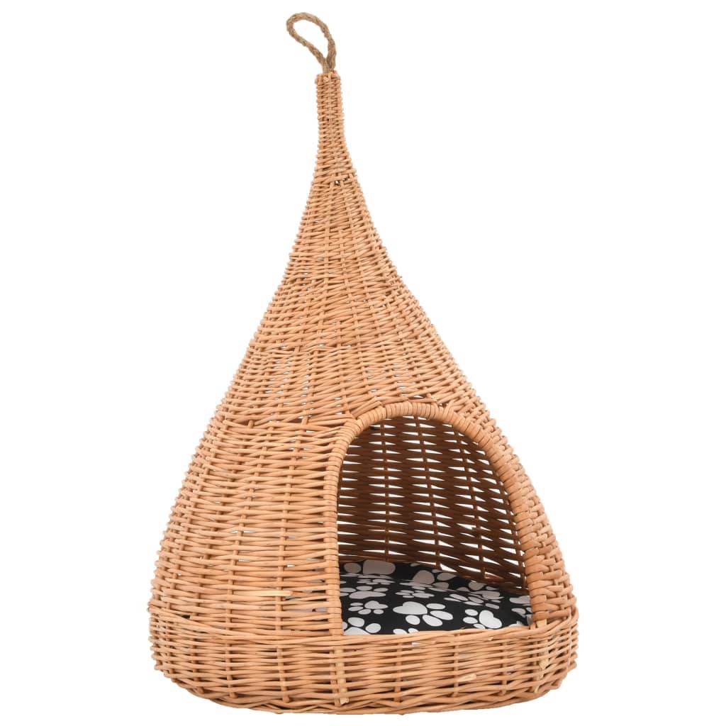 Vidaxl - Panier pour chats avec coussin 40x60 cm Saule naturel vidaXL 170777 - Imagen 2