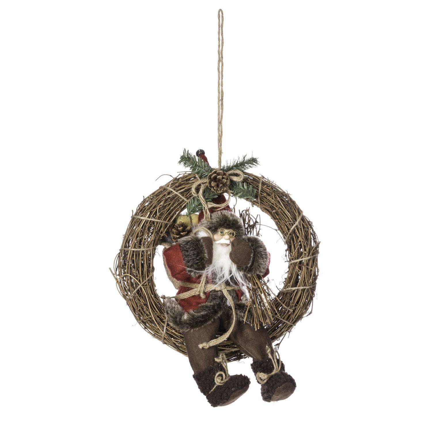 Sans Marque - Couronne de Noël en bois Terre sauvage - Marron - Image 1