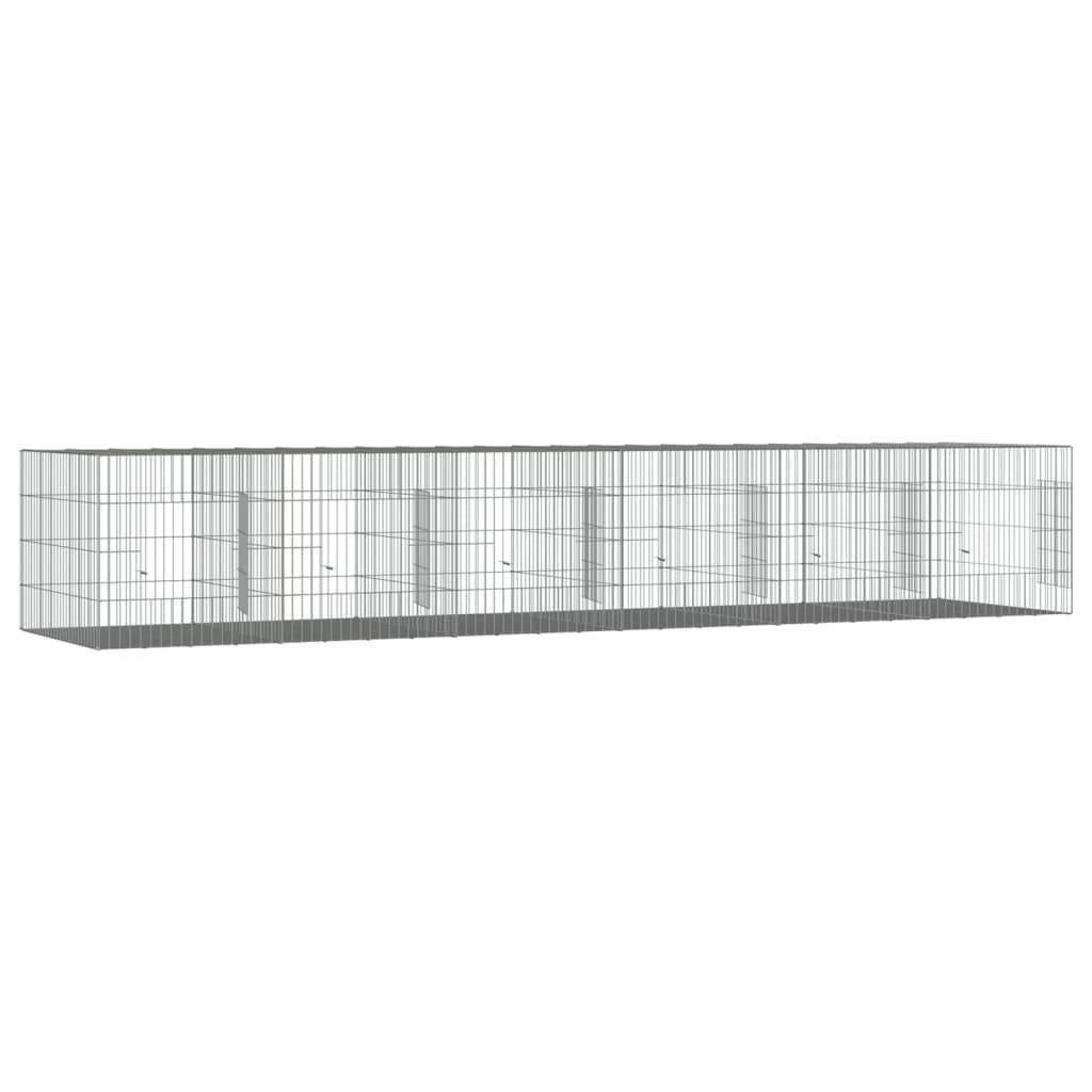 Vidaxl - Cage à lapin 6 panneaux 327x79x54 cm Fer galvanisé vidaXL 171572 - Imagen 10