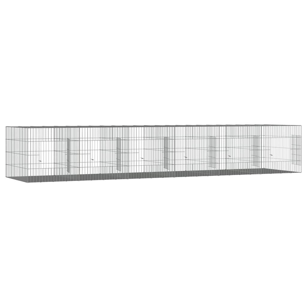 Vidaxl - Cage à lapin 6 panneaux 327x79x54 cm Fer galvanisé vidaXL 171572 - Imagen 5