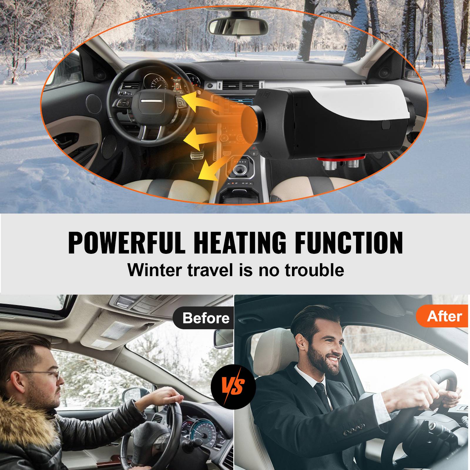 VEVOR Mophorn réchauffeur diesel 8kW 12V, écran LCD, préchauffage moteur en hiver - Image 3