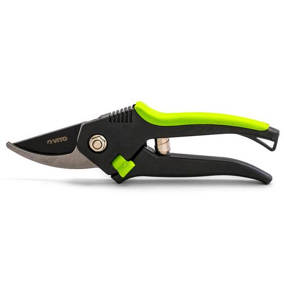 Sécateur de Jardin manuel 20 cm Ciseaux Jardinage Lame Acier Carbone VITO - Image 3