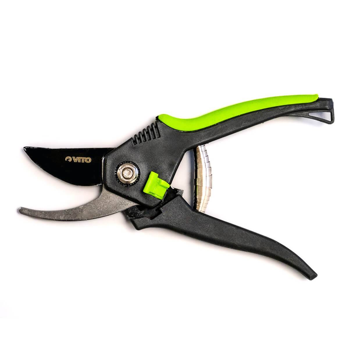 Sécateur de Jardin manuel 20 cm  Ciseaux Jardinage Lame Acier Carbone VITO - Imagen 1