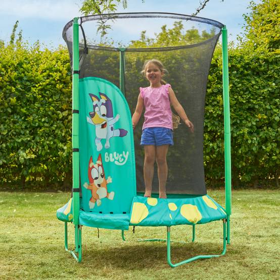 Trampoline rond D140 cm Bluey avec ouverture igloo JUNIOR bleu - Image 1