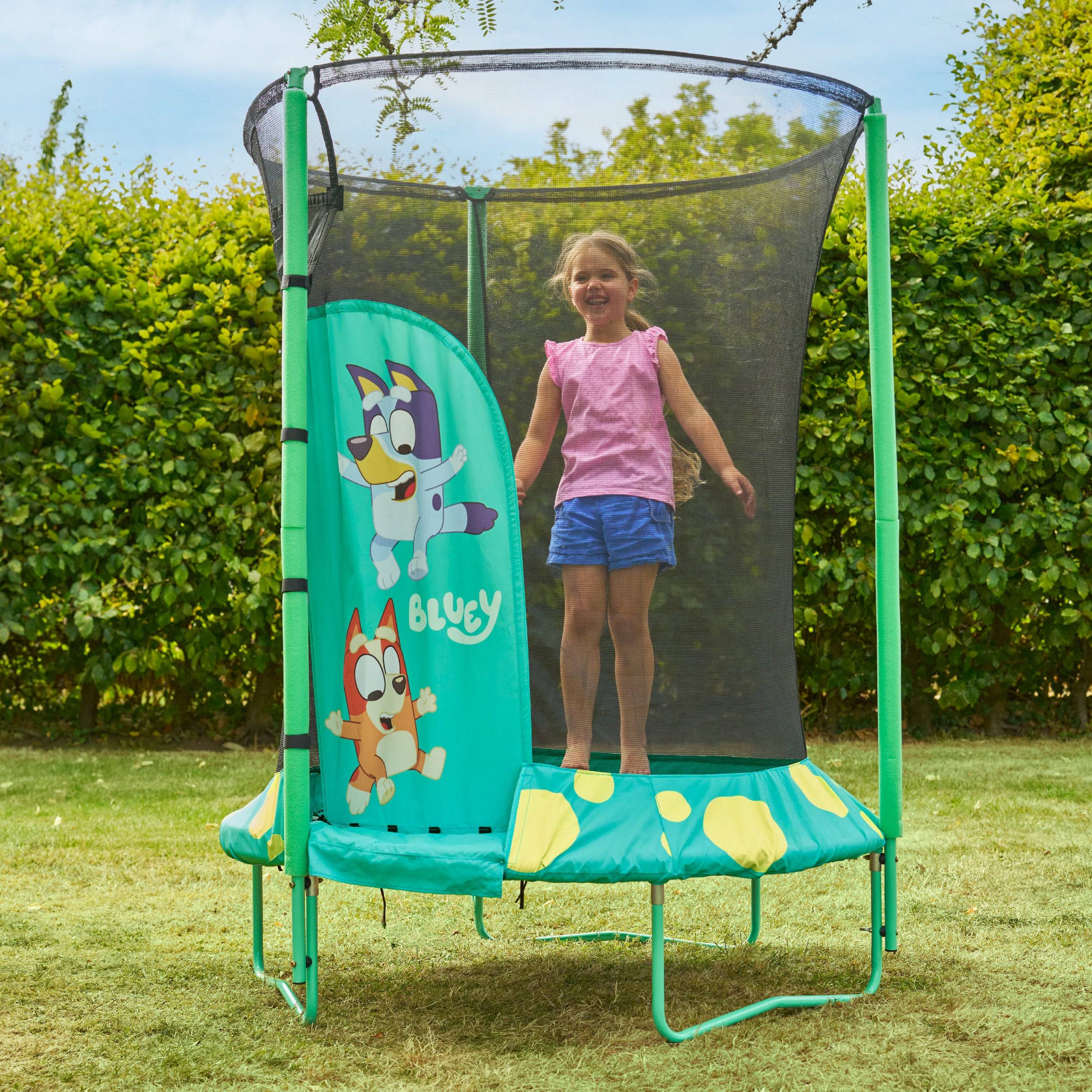 Trampoline rond D140 cm Bluey avec ouverture igloo JUNIOR bleu - Image 1
