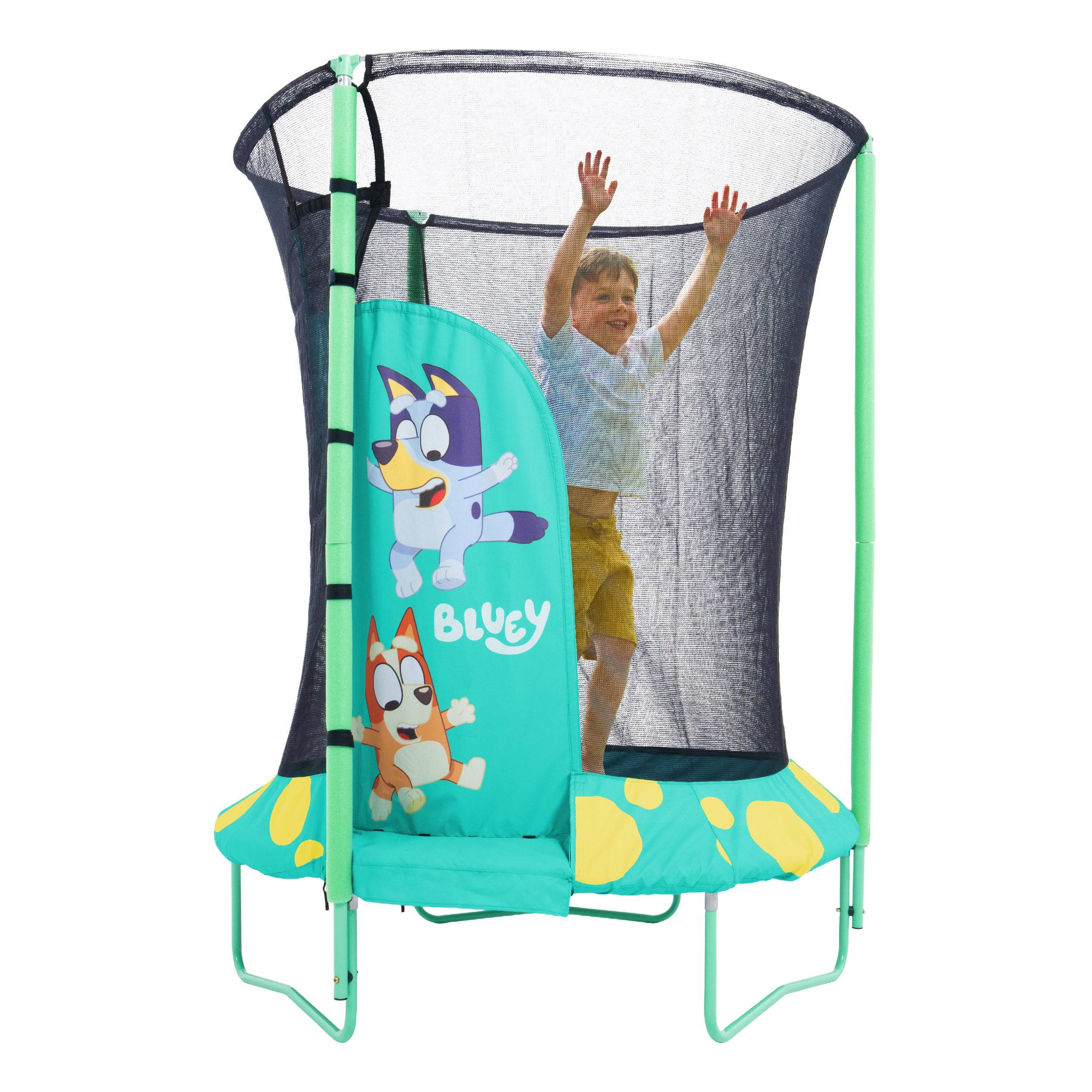 Trampoline rond D140 cm Bluey avec ouverture igloo JUNIOR bleu - Image 9