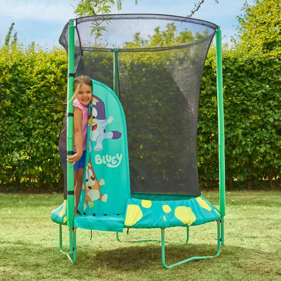 Trampoline rond D140 cm Bluey avec ouverture igloo JUNIOR bleu - Image 8