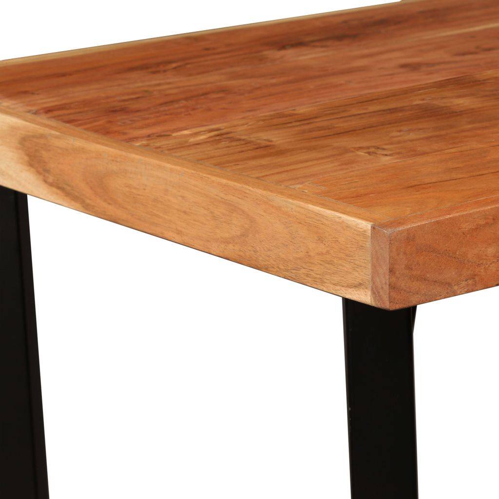 Helloshop26 - Table haute mange debout bar bistrot bois massif de sesham 107 cm - Imagen 4