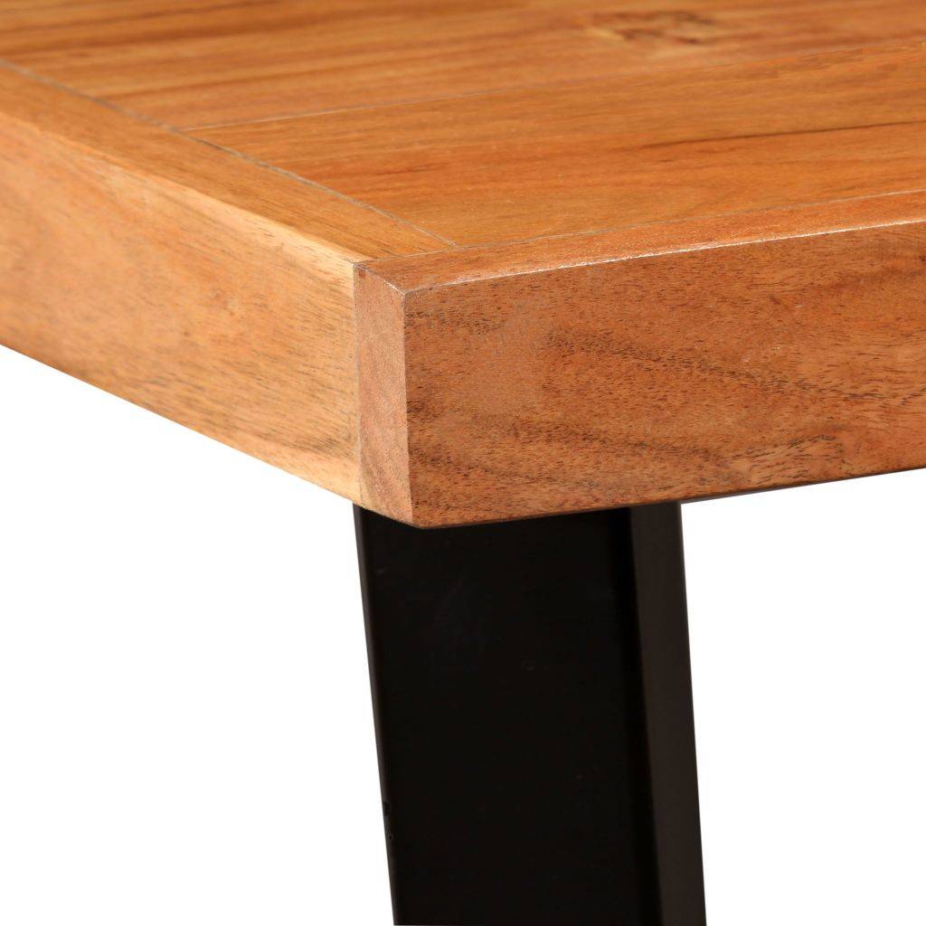 Helloshop26 - Table haute mange debout bar bistrot bois massif de sesham 107 cm - Imagen 6