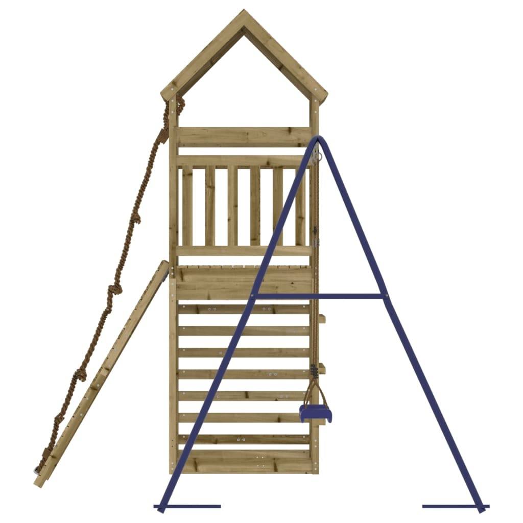 Helloshop26 - Aire de jeux d'extérieur balançoires toboggan portiques robuste jeux jardin 245 x 257 x 264 cm bois de pin imprégné - Imagen 5