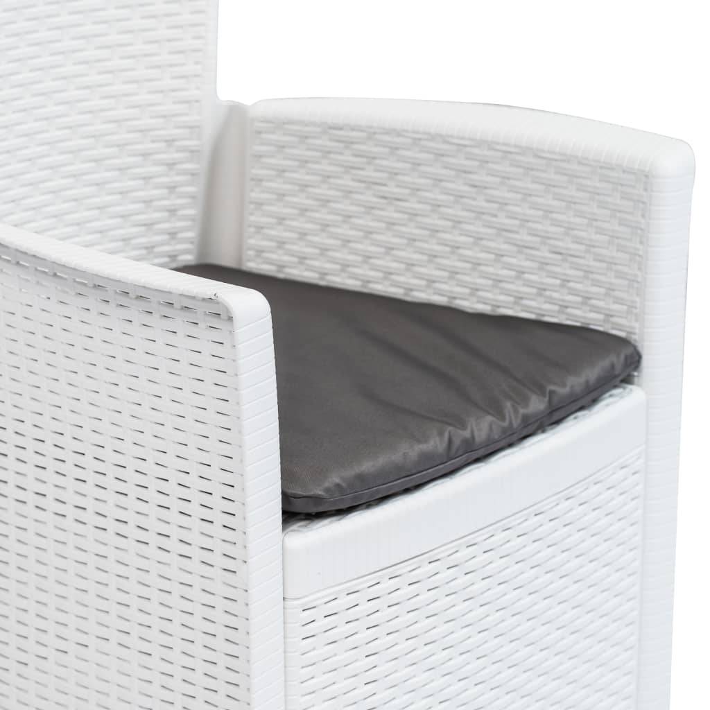 Lot de 2 chaises de jardin plastique blanc 59 x 57 x 89 cm - PANGIVO - Image 6