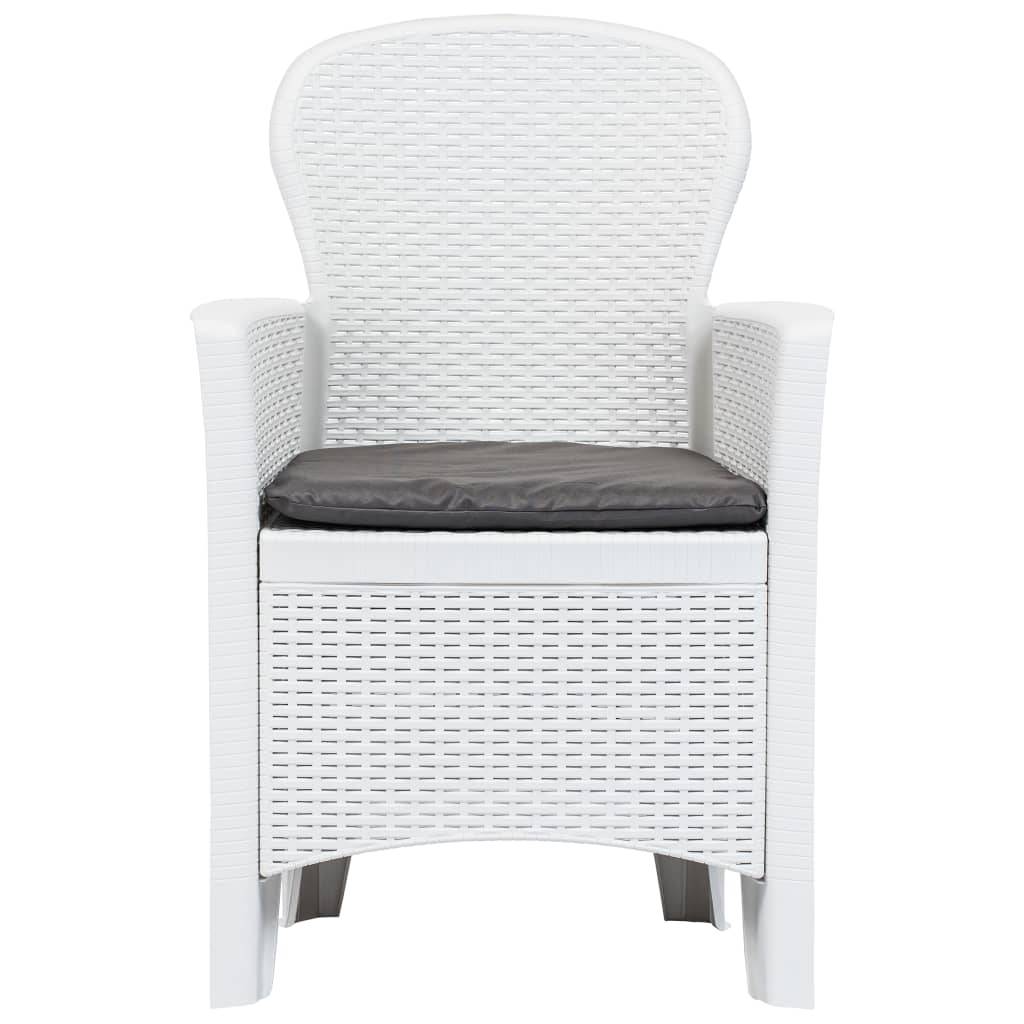 Lot de 2 chaises de jardin plastique blanc 59 x 57 x 89 cm - PANGIVO - Image 4