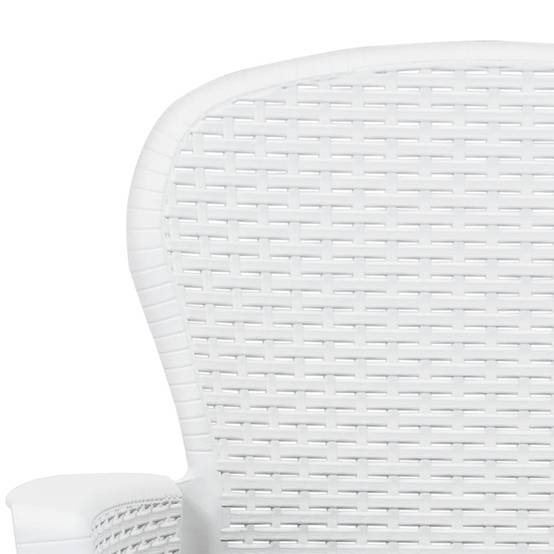 Lot de 2 chaises de jardin plastique blanc 59 x 57 x 89 cm - PANGIVO - Image 5