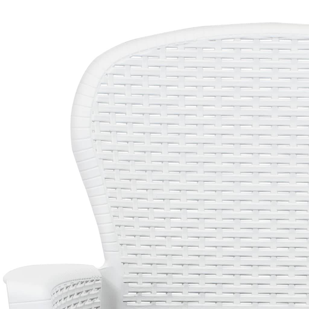 Lot de 2 chaises de jardin plastique blanc 59 x 57 x 89 cm - PANGIVO - Image 5