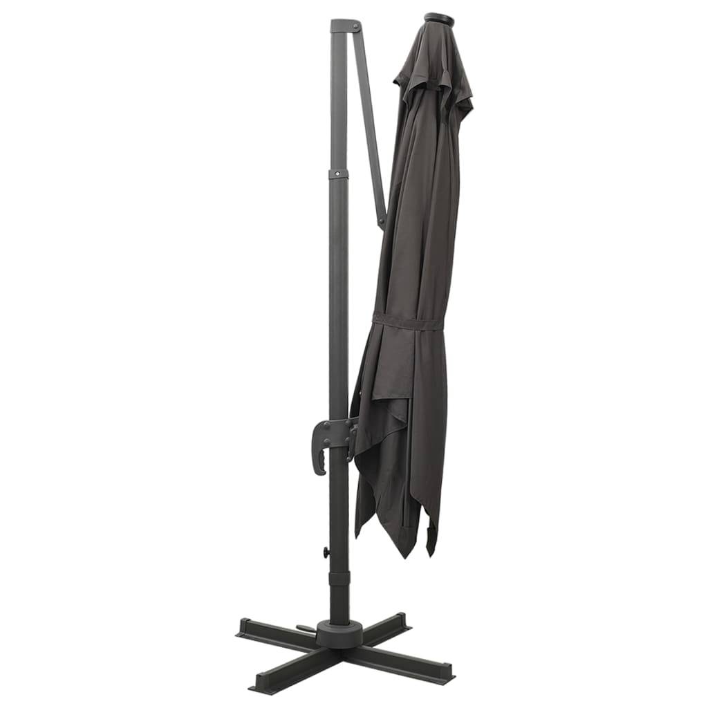 Parasol déporté aluminium anthracite 300 x 300 x 258 cm, Poids:19.15kg - PANGIVO - Image 3