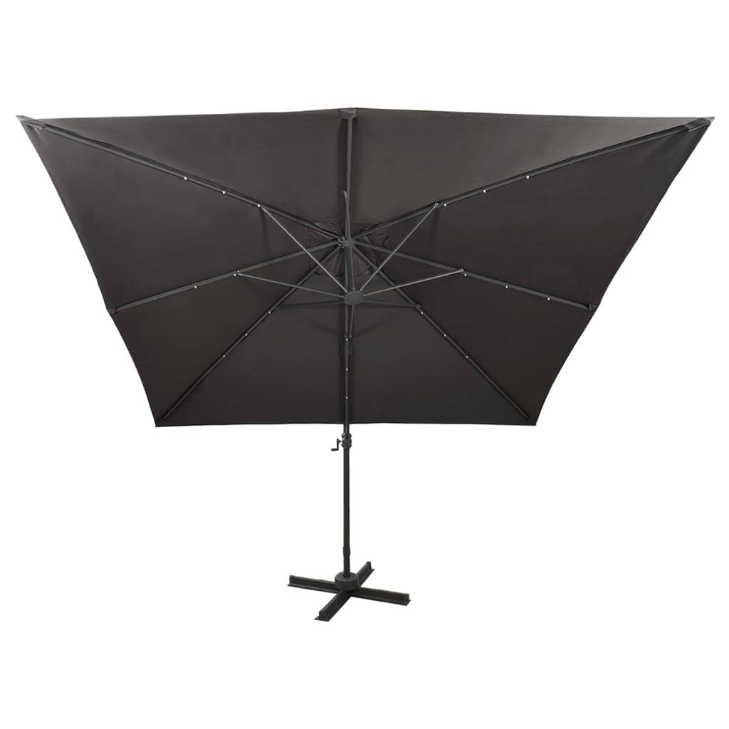 Parasol déporté aluminium anthracite 300 x 300 x 258 cm, Poids:19.15kg - PANGIVO - Image 6