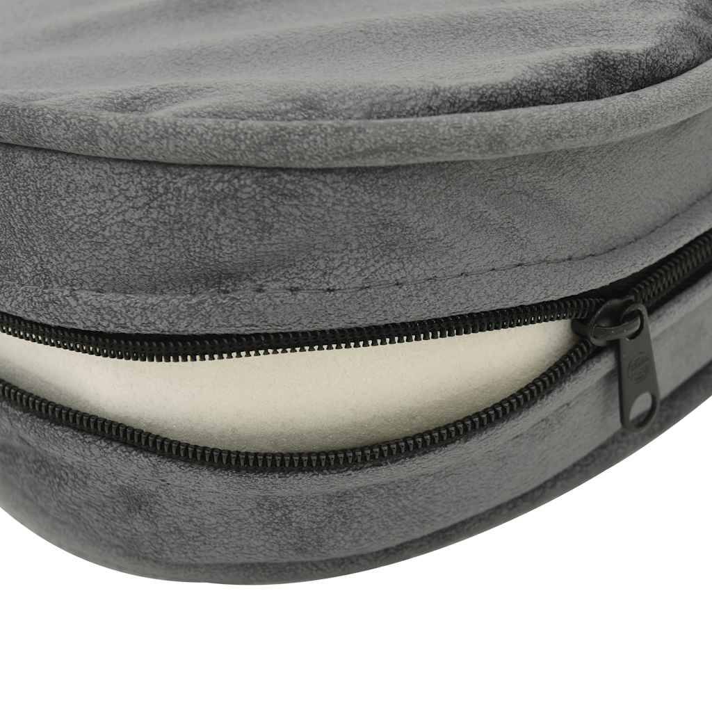 Vidaxl - Canapé pour chien Gris 48x48x32 cm Peluche et similicuir vidaXL 170956 - Imagen 6