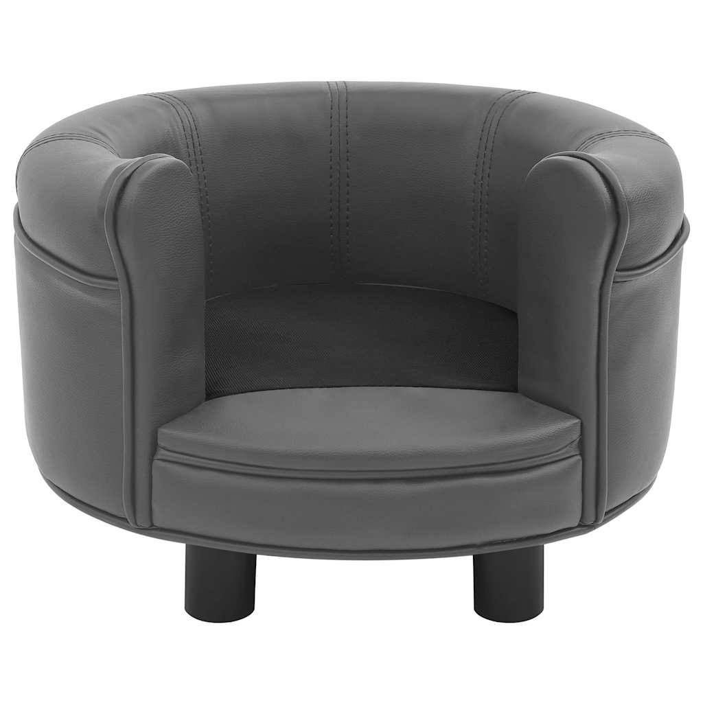 Vidaxl - Canapé pour chien Gris 48x48x32 cm Peluche et similicuir vidaXL 170956 - Imagen 7