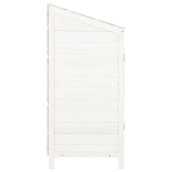 Abri de jardin 0.29m² - Cabane de jardin - Remise de jardin Blanc 55x52x112 cm Bois de sapin solide MAISON CHIC - Image 5