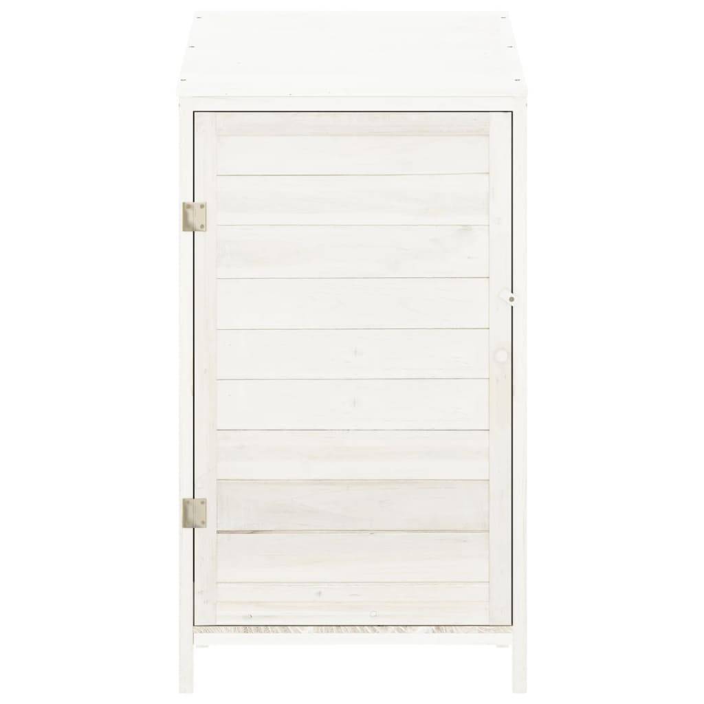 Abri de jardin 0.29m² - Cabane de jardin - Remise de jardin Blanc 55x52x112 cm Bois de sapin solide MAISON CHIC - Image 3