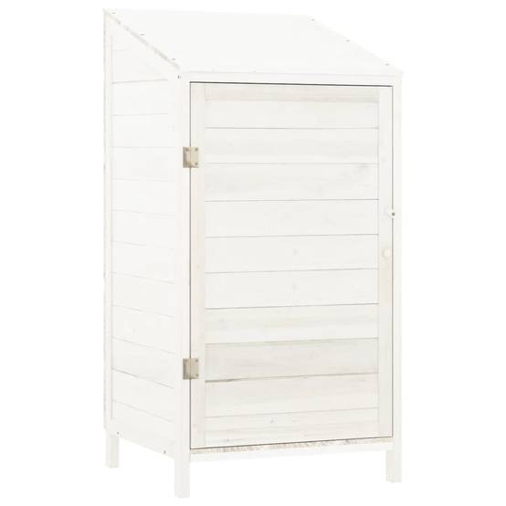 Abri de jardin 0.29m² - Cabane de jardin - Remise de jardin Blanc 55x52x112 cm Bois de sapin solide MAISON CHIC - Image 1