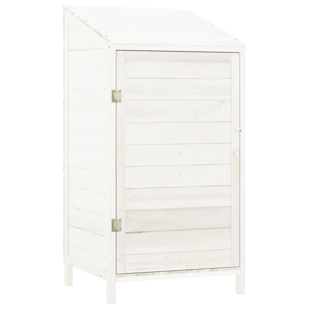 Abri de jardin 0.29m² - Cabane de jardin - Remise de jardin Blanc 55x52x112 cm Bois de sapin solide MAISON CHIC - Image 1