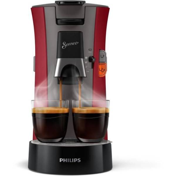 Philips - Machine a Cafe  dosettes SENSEO - PHILIPS - CSA240/91 - Select Eco - 1450 W - Rouge intense - Image 2
