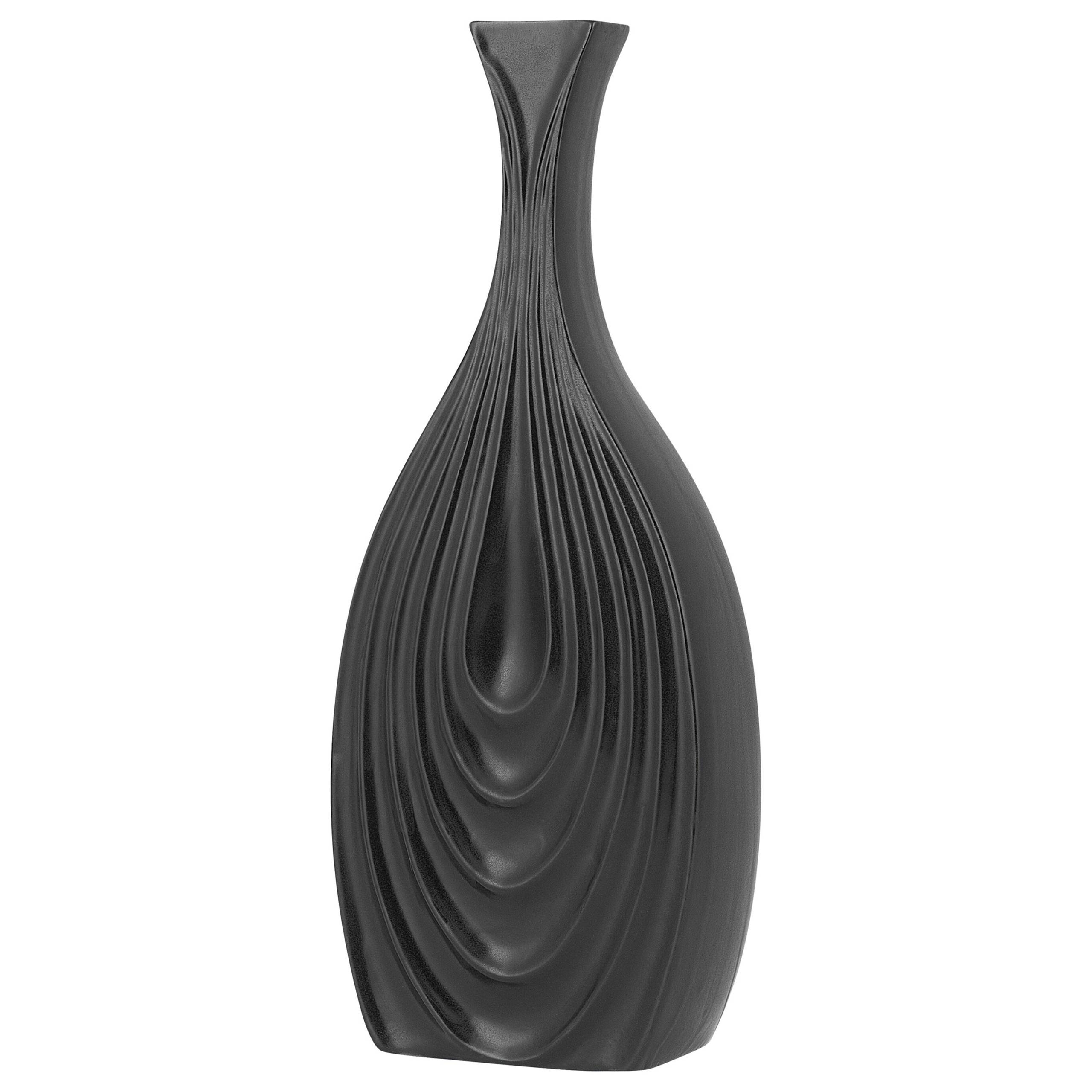 Beliani - Vase décoratif Céramique Noir THAPSUS - 16x4x39- Beliani - Image 4