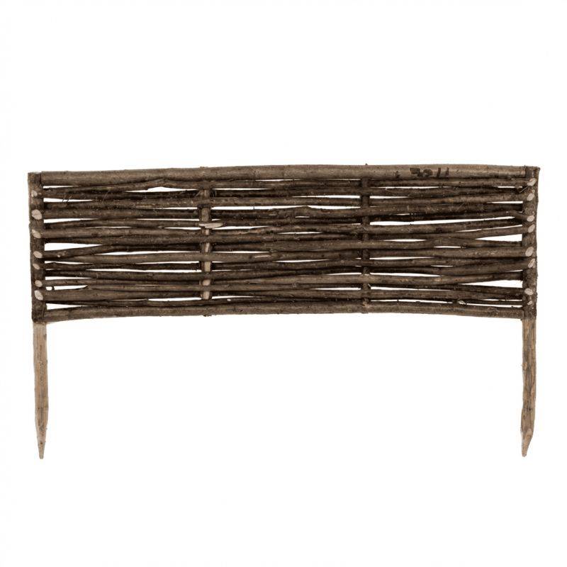 Bordure pour potager - Noisetier tressage horizontal - Avec piquets - 30x115 cm - Image 1