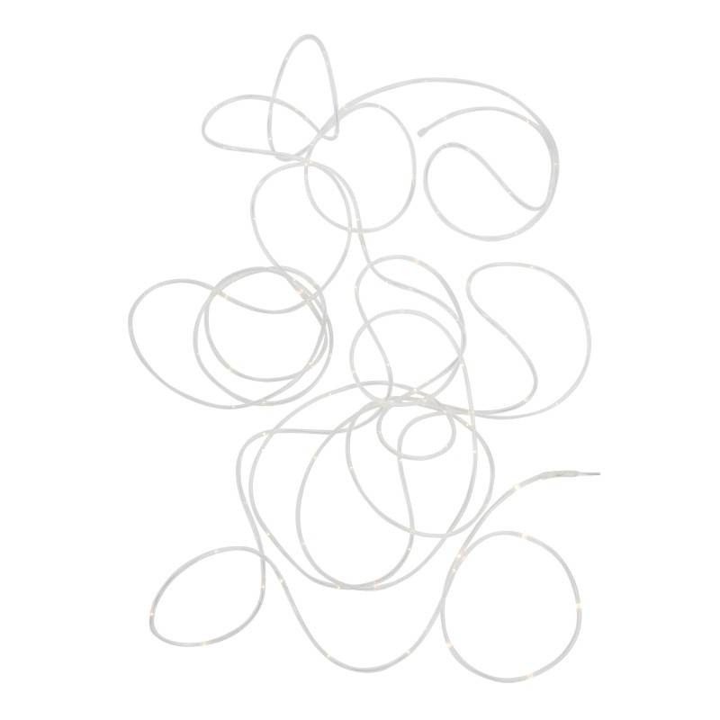 Guirlande lumineuse fil en Plastique Blanc 18x18x6cm - J-Line - Image 1